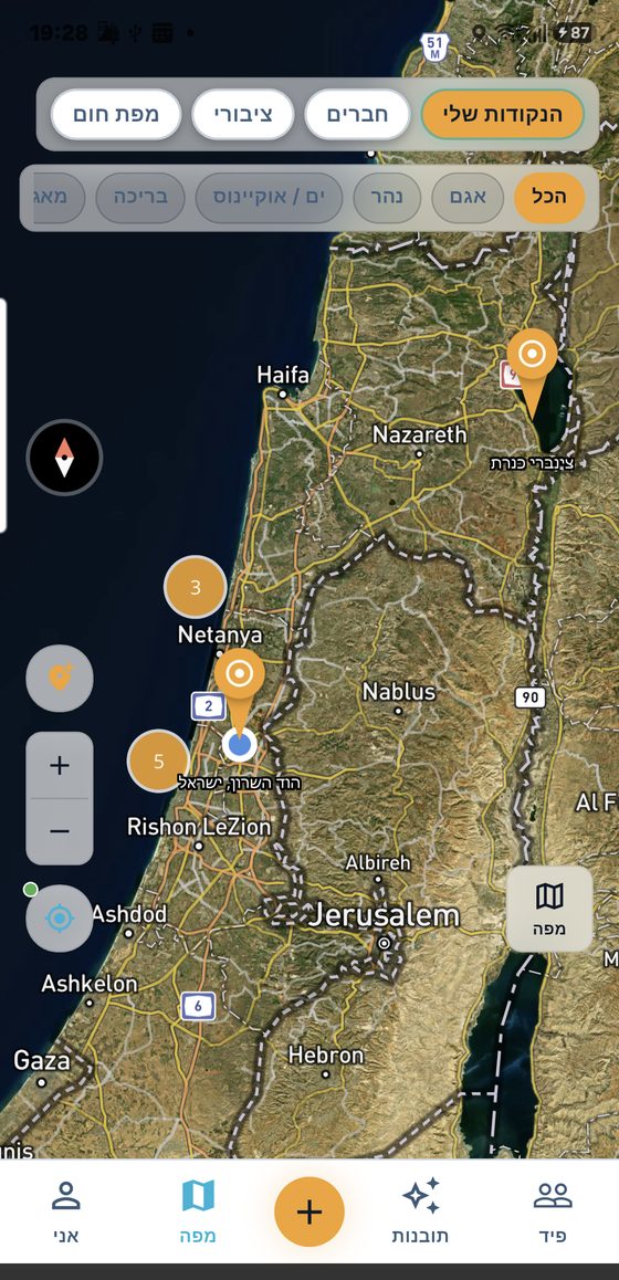 מפת נקודות הדיג